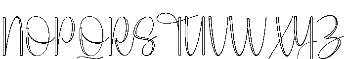 SignatureOutline Font UPPERCASE