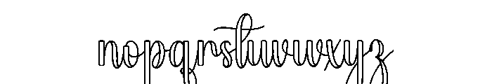SignatureOutline Font LOWERCASE