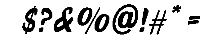 Signed Retro Regular Font OTHER CHARS