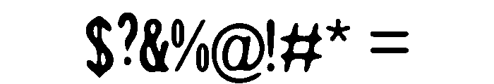 Silent Display Font OTHER CHARS
