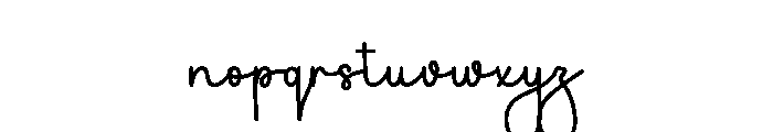 Silky White Font LOWERCASE