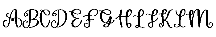 SilkyBaby Font UPPERCASE