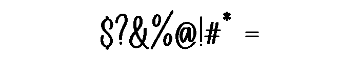 SilkyScript Font OTHER CHARS
