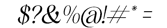 Silkydusk Italic Font OTHER CHARS