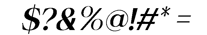 Silvora Italic Font OTHER CHARS