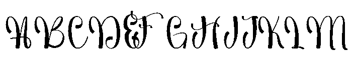 Simple Bimble Font UPPERCASE
