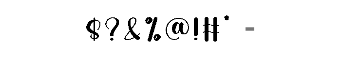 Simple Blooming Font OTHER CHARS