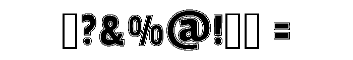 Simple Border Regular Font OTHER CHARS