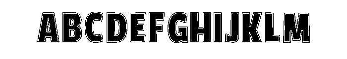 Simple Border Regular Font UPPERCASE