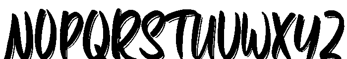 Simple Brushted Regular Font UPPERCASE