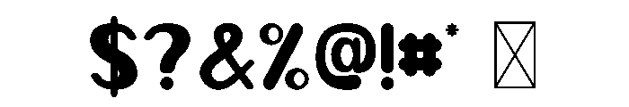 Simple Bubble Font OTHER CHARS