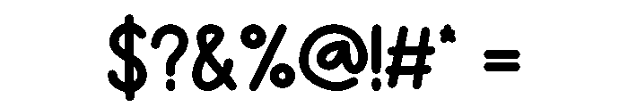 Simple Chunky Regular Font OTHER CHARS