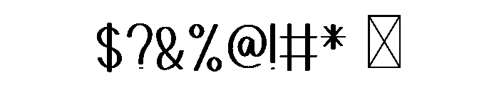 Simple Elegant Font OTHER CHARS