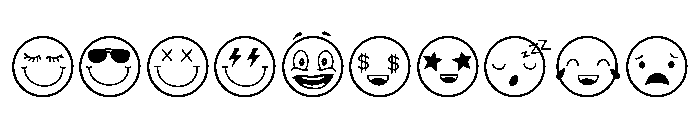 Simple Emoji Faces Font OTHER CHARS
