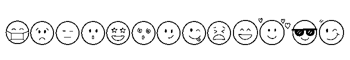 Simple Emoji Faces FONT