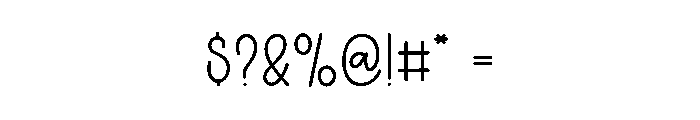 Simple Familiar Font OTHER CHARS
