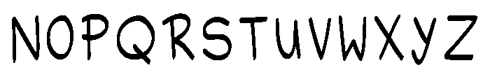Simple Gel Handwriting Regular Font UPPERCASE