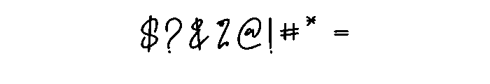 Simple Handmade1 Font OTHER CHARS