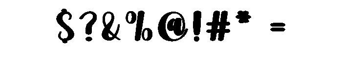 Simple Handscript Font OTHER CHARS