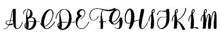 Simple Handscript Font UPPERCASE