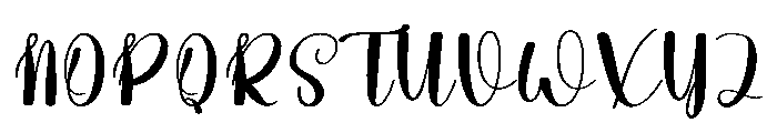 Simple Handscript Font UPPERCASE
