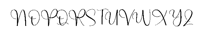 Simple Handwriten Font UPPERCASE
