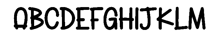 Simple Handwrites Font UPPERCASE