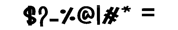 Simple Holes Font OTHER CHARS