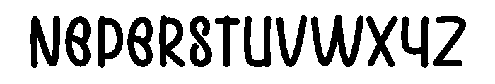 Simple Justime Font UPPERCASE