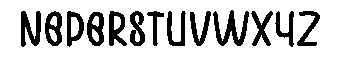 Simple Justime Font LOWERCASE