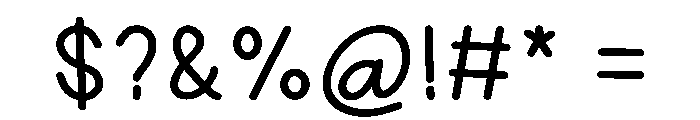 Simple Minimal Font OTHER CHARS