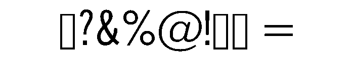 Simple Narrow Regular Font OTHER CHARS