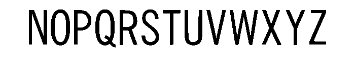 Simple Narrow Regular Font LOWERCASE