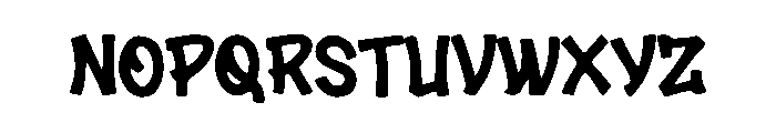 Simple Paint Drip Font LOWERCASE