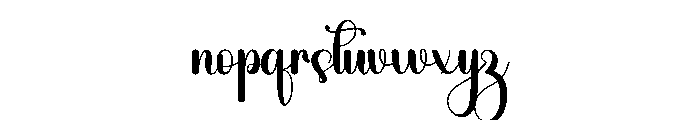 Simple Paradise Font LOWERCASE