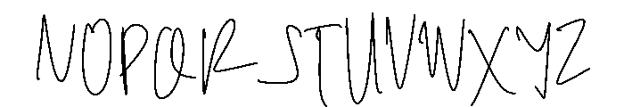 Simple Scribble Font UPPERCASE