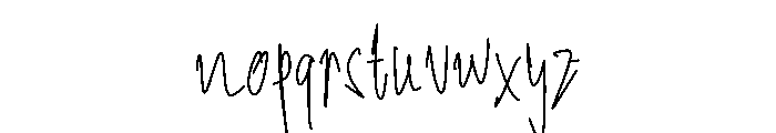 Simple Scribble Font LOWERCASE