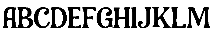 Simple Serif Font UPPERCASE
