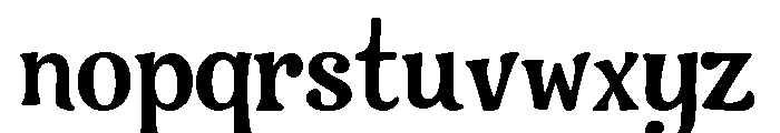 Simple Serif Font LOWERCASE