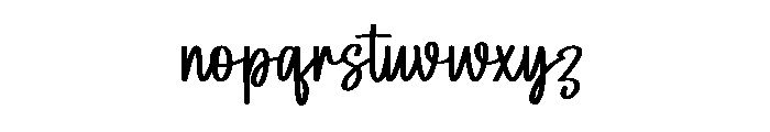 Simple Signature2 Font LOWERCASE