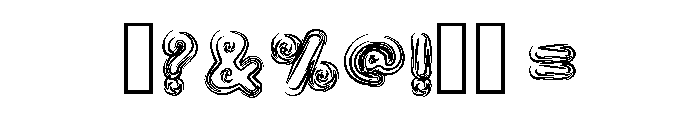 Simple Sketch Regular Font OTHER CHARS