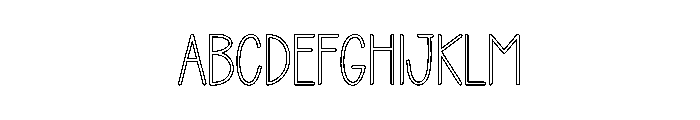 Simple Sketchy Font UPPERCASE