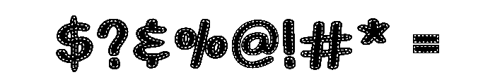 Simple Stitch Regular Font OTHER CHARS
