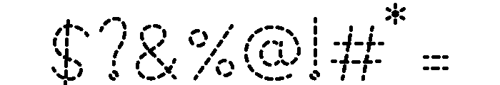 Simple Stitch Font OTHER CHARS