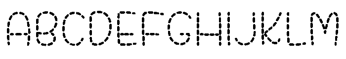 Simple Stitch Font UPPERCASE