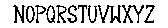 Simple Varsity Font LOWERCASE
