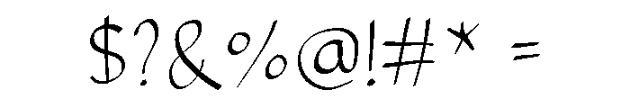 Simple Writing Regular Font OTHER CHARS