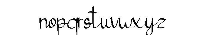Simple Writing Regular Font LOWERCASE