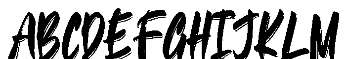 SimpleBrushted-Regular Font UPPERCASE