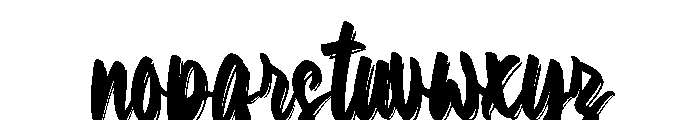 SimpleBrushted-Regular Font LOWERCASE